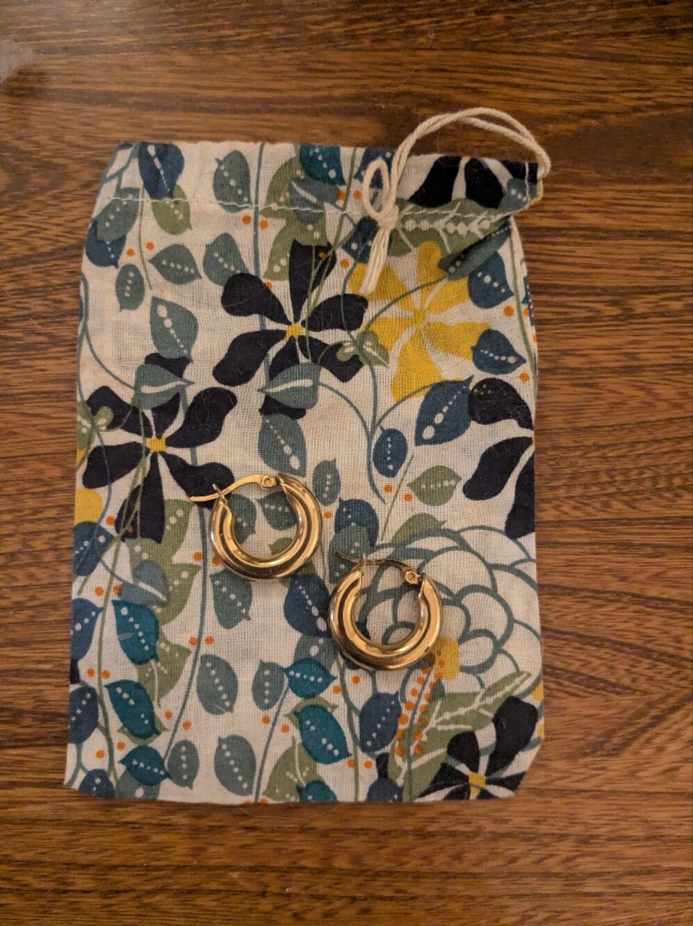 Gold Filled Tube Hoop Huggie Earrings - Shiny Puff Hoop
